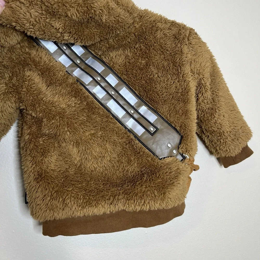 Disney Star‎ Wars Chewbacca Hoodie 3T Reversible Fuzzy Faux Fur Boys Costume